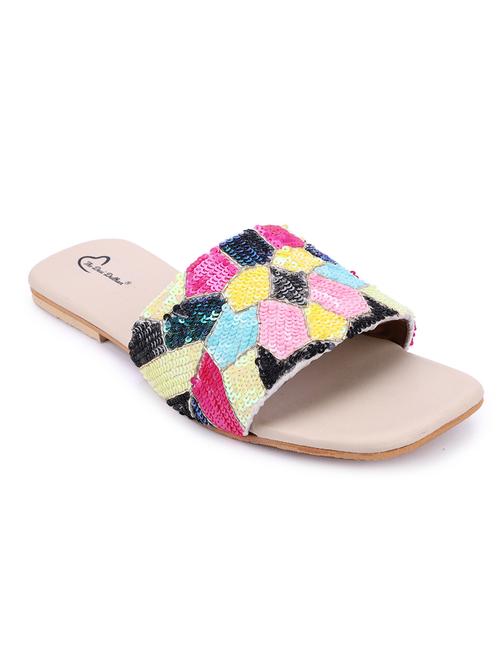 women embellished slip on sandal - 18718894 - Very Small Image - 1