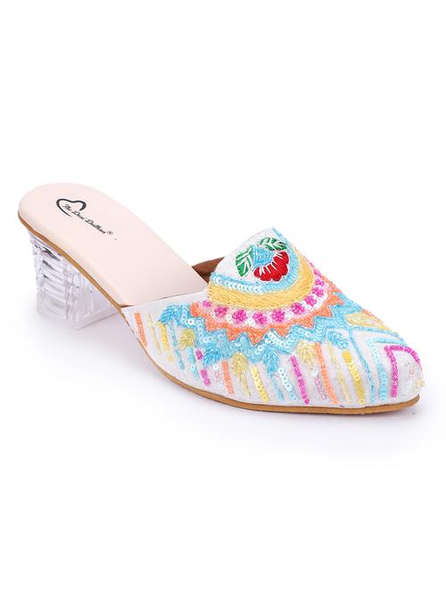 women embellished mules sandal - 18718943 - Very Small Image - 1