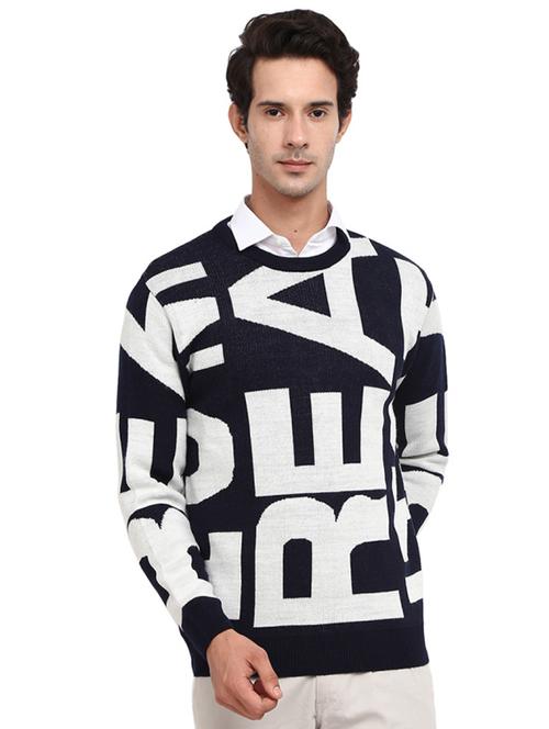blue printed pullover - 18719183 - Very Small Image - 1