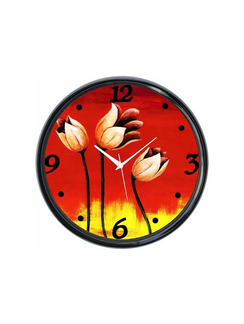 plastic wall clock round home fancy big size latest antique design ticking movement clock-plastic-black-rnd-shw0087-e - 18719472 - Very Small Image - 1