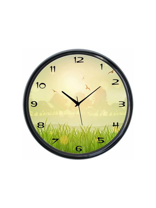 plastic wall clock round home fancy big size latest antique design ticking movement clock-plastic-black-rnd-shw0588-e - 18719492 - Very Small Image - 1