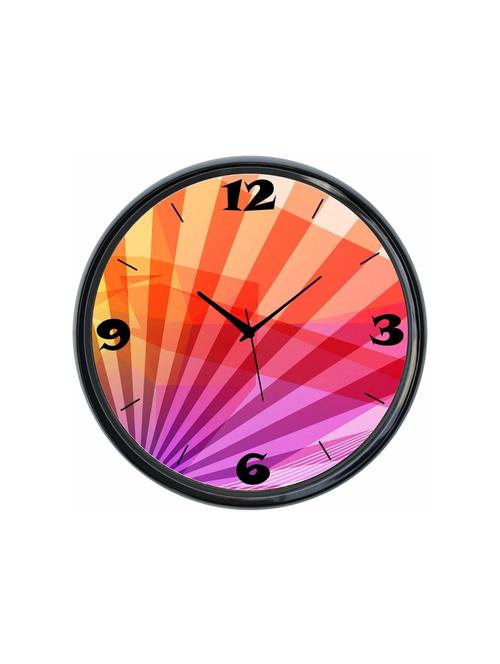plastic wall clock round home fancy big size latest antique design ticking movement clock-plastic-black-rnd-shw0611-e - 18719524 - Very Small Image - 1