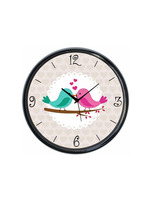 plastic wall clock round home fancy big size latest antique design ticking movement clock-plastic-black-rnd-shw0580-e - 18719597 - Very Small Image - 1