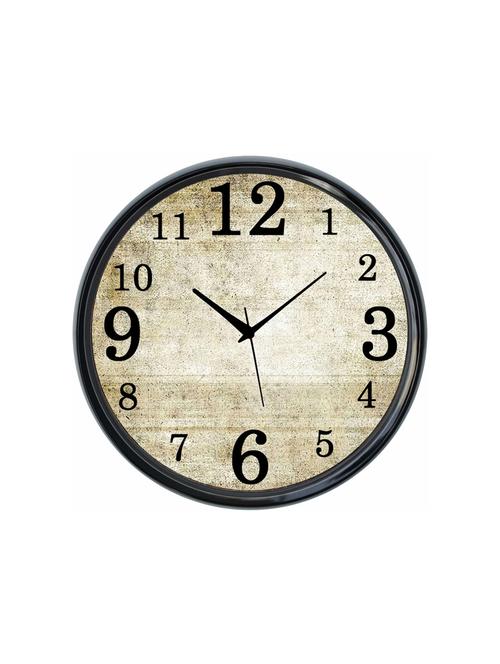 plastic wall clock round home fancy big size latest antique design ticking movement clock-plastic-black-rnd-shw0390-e - 18719619 - Very Small Image - 1