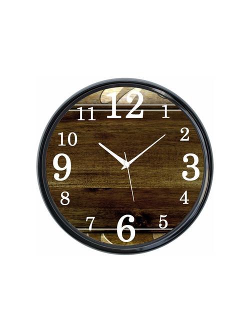 plastic wall clock round home fancy big size latest antique design ticking movement clock-plastic-black-rnd-shw0395-e - 18719626 - Very Small Image - 1