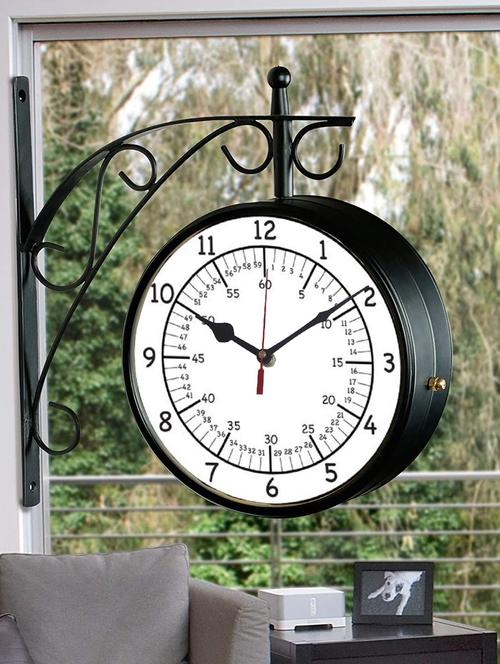 vintage double sided station wall clock - 18719715 - Very Small Image - 1