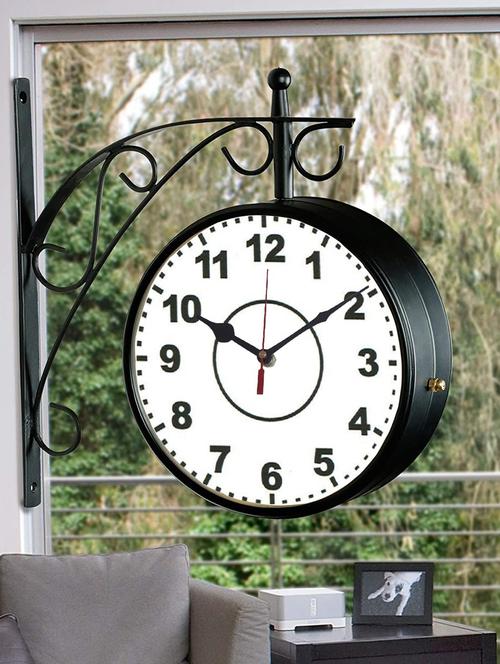 vintage double sided station wall clock - 18719726 - Very Small Image - 1