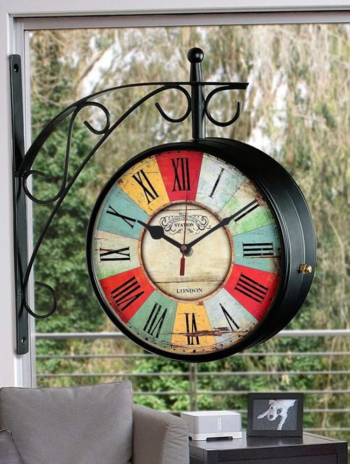 vintage double sided station wall clock - 18719767 - Very Small Image - 1