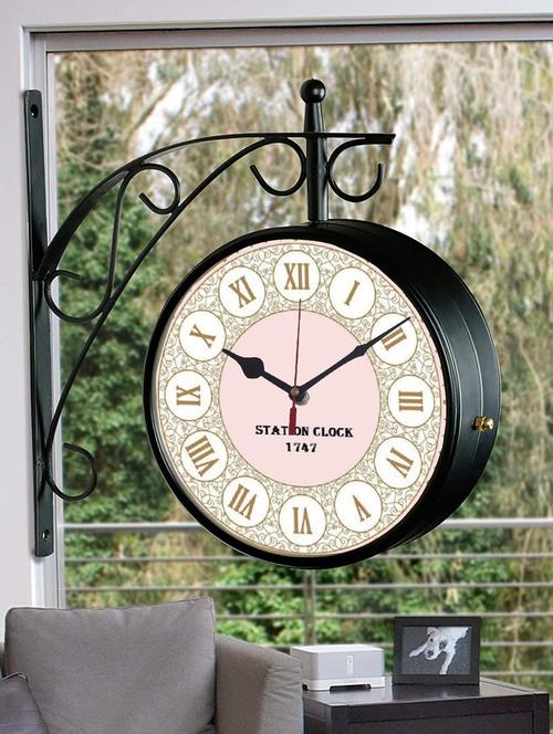 vintage double sided station wall clock - 18719792 - Very Small Image - 1