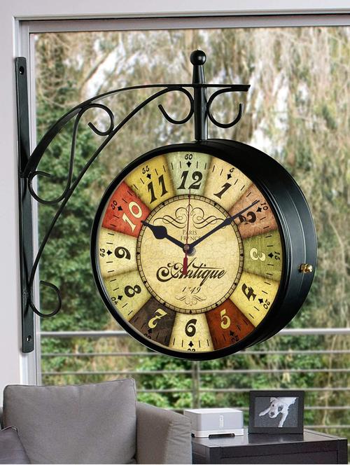vintage double sided station wall clock - 18719793 - Very Small Image - 1