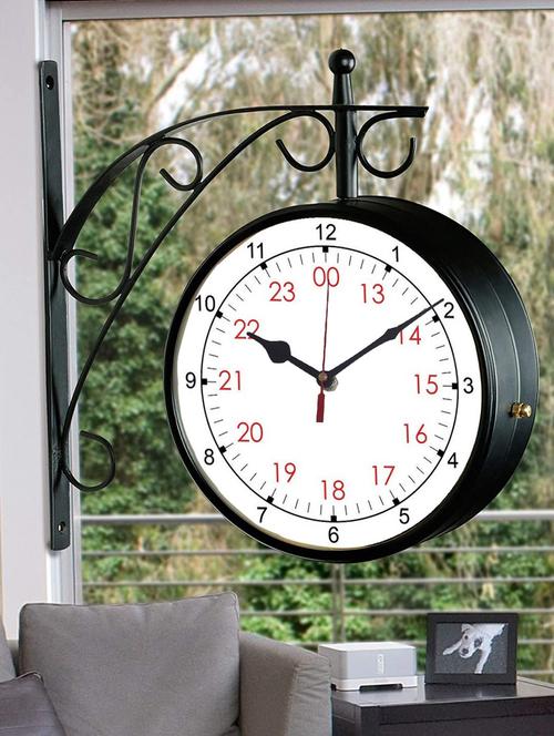vintage double sided station wall clock - 18719819 - Very Small Image - 1