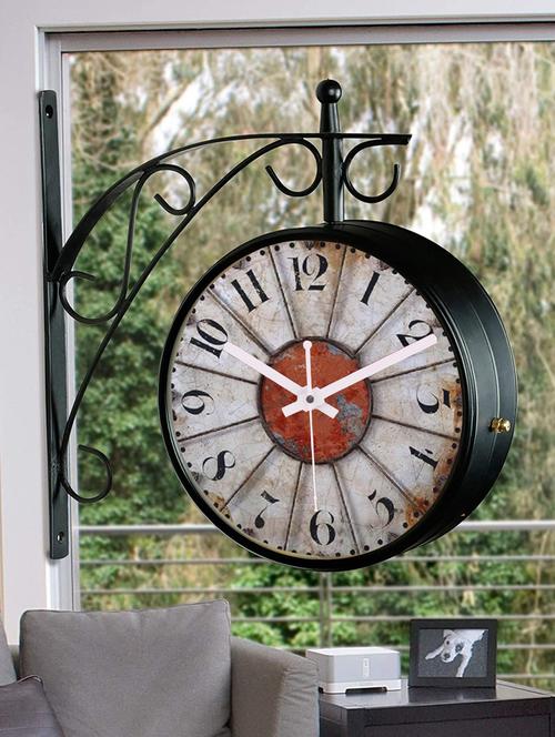 vintage double sided station wall clock - 18719829 - Very Small Image - 1