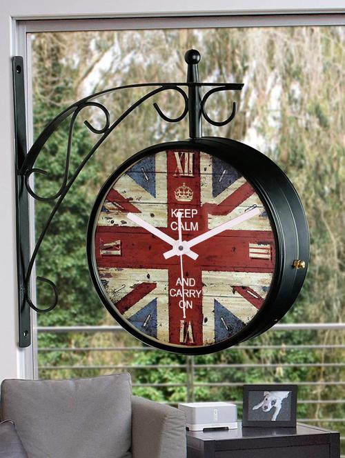 vintage double sided station wall clock - 18719841 - Very Small Image - 1