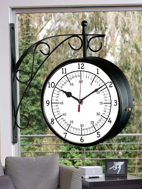 vintage double sided station wall clock - 18719849 - Very Small Image - 1