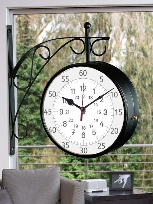 vintage double sided station wall clock - 18719874 - Very Small Image - 1