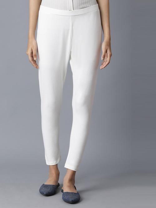 women mid-rise solid flat front trouser - 18720463 - Very Small Image - 1