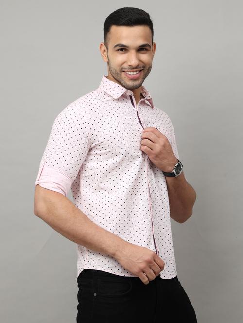 polka dots design casual shirt - 18720664 - Very Small Image - 1