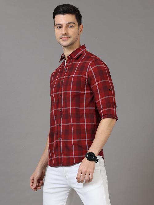 checkered design casual shirt - 18720701 - Very Small Image - 1