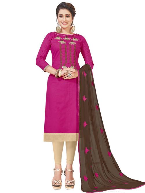embroidered unstitched suit set - 18721004 - Very Small Image - 1