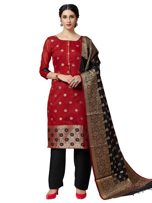 embroidered unstitched suit set - 18721156 - Very Small Image - 1