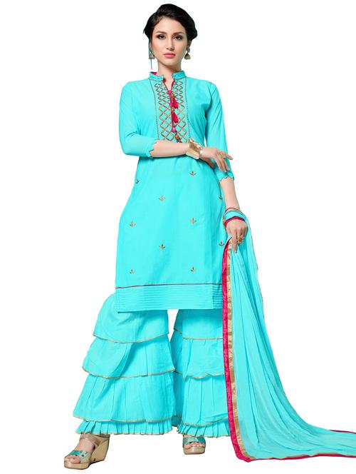 unstitched salwar suit - 18721188 - Very Small Image - 1