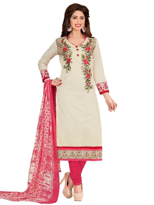 printed unstitched suit set - 18721289 - Very Small Image - 1