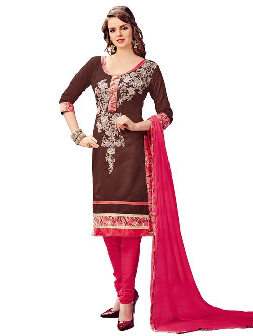 printed unstitched suit set - 18721316 - Very Small Image - 1