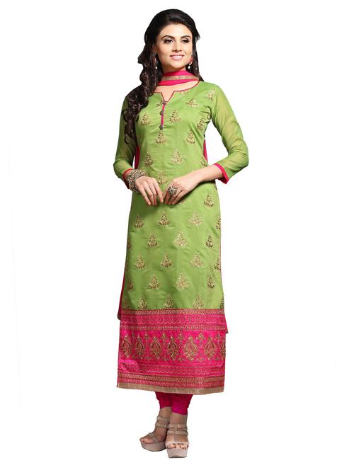 printed unstitched suit set - 18721331 - Very Small Image - 1