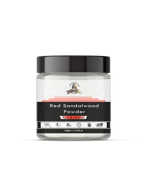 beardox 100% pure & natural red sandalwood powder reduce blemishes and treats acne & remove sun-tan and dullness - 18721935 - Very Small Image - 1