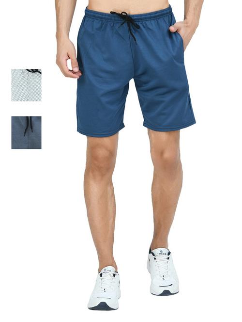 pack of 3 mid rise solid shorts - 18722962 - Very Small Image - 1