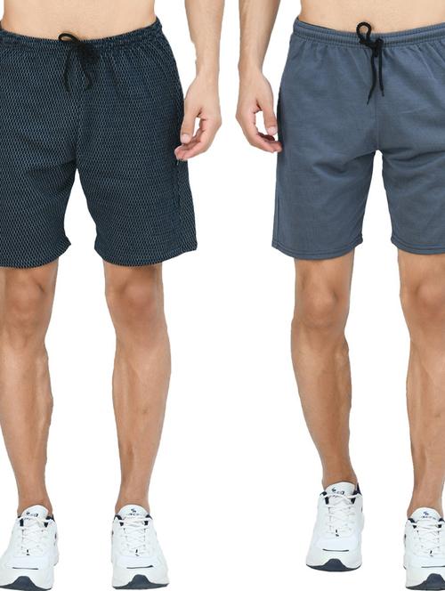 pack of 2 mid rise solid shorts - 18722964 - Very Small Image - 1