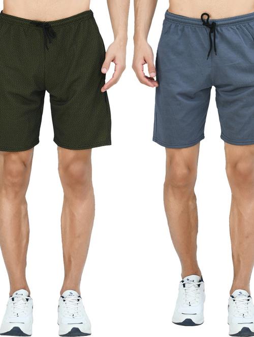 pack of 2 mid rise solid shorts - 18722981 - Very Small Image - 1