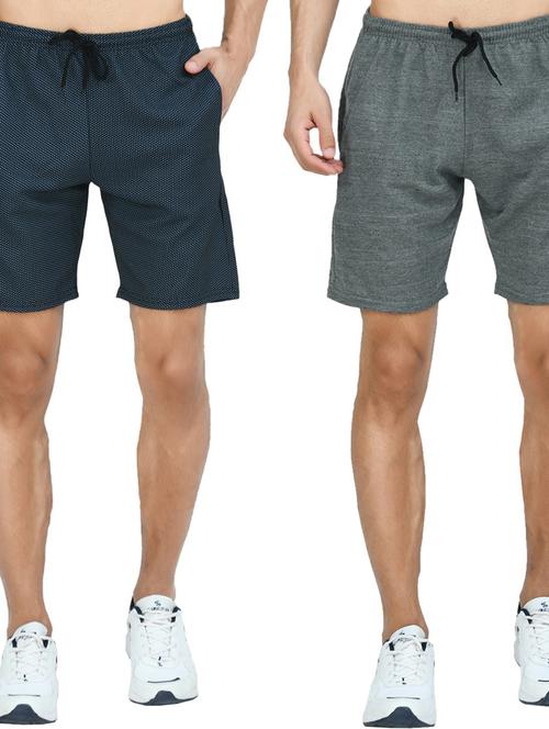 pack of 2 mid rise solid shorts - 18722983 - Very Small Image - 1
