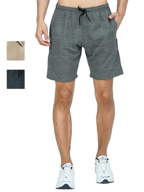 pack of 3 mid rise solid shorts - 18723003 - Very Small Image - 1