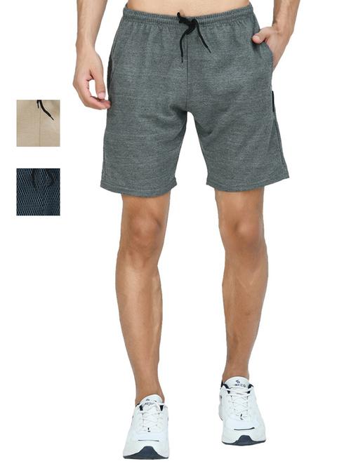 pack of 3 mid rise solid shorts - 18723009 - Very Small Image - 1