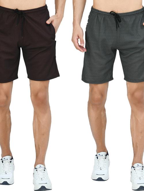 pack of 2 mid rise solid shorts - 18723084 - Very Small Image - 1