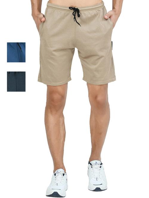 pack of 3 mid rise solid shorts - 18723095 - Very Small Image - 1