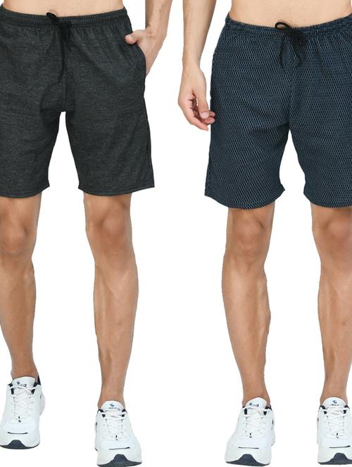 pack of 2 mid rise solid shorts - 18723135 - Very Small Image - 1
