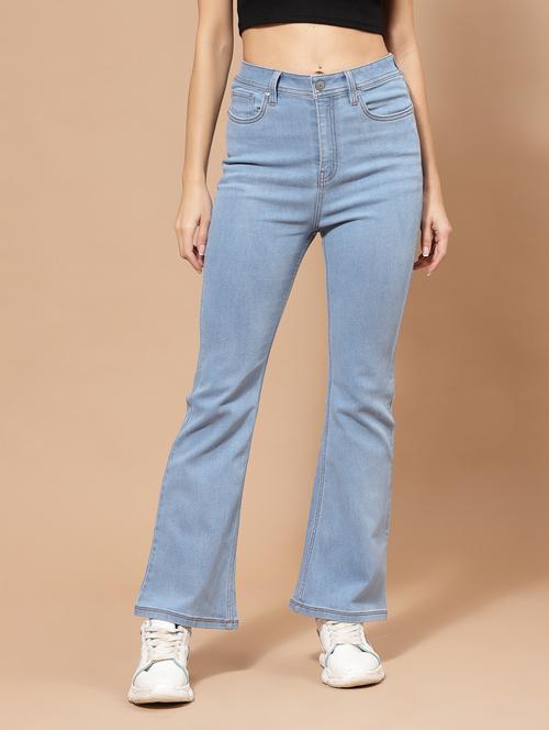 light blue cotton blend jeans - 18730453 - Very Small Image - 1