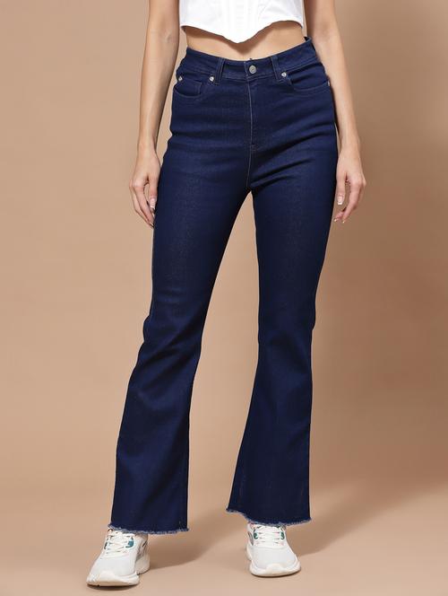 dark blue cotton blend jeans - 18730456 - Very Small Image - 1