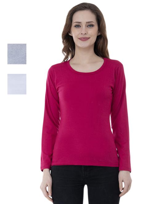 round neck solid tee combo - 18730653 - Very Small Image - 1