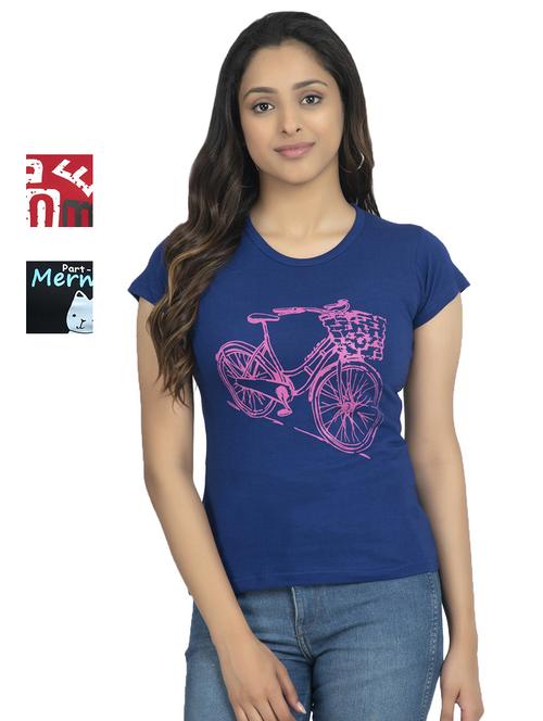 round neck printed tee combo - 18730659 - Very Small Image - 1