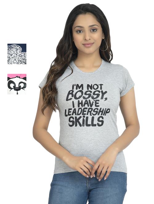 round neck printed tee combo - 18730821 - Very Small Image - 1