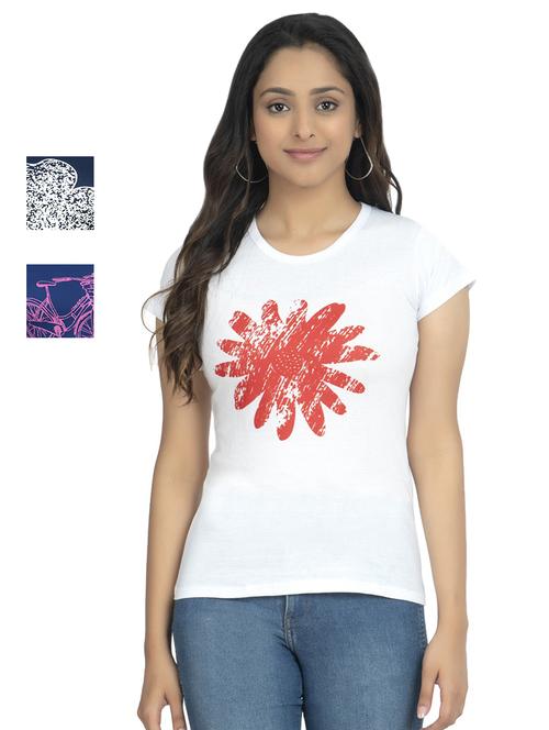round neck printed tee combo - 18730862 - Very Small Image - 1