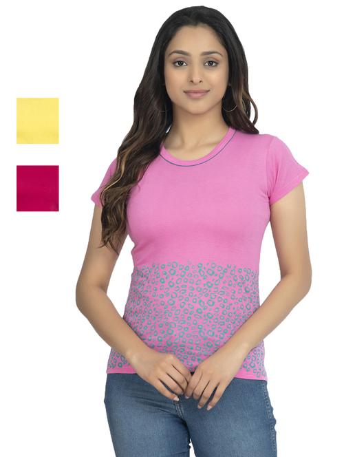 round neck printed tee combo - 18731006 - Very Small Image - 1