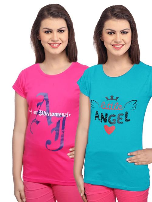 pack of 2 round neck printed regular tee - 18731318 - Very Small Image - 1