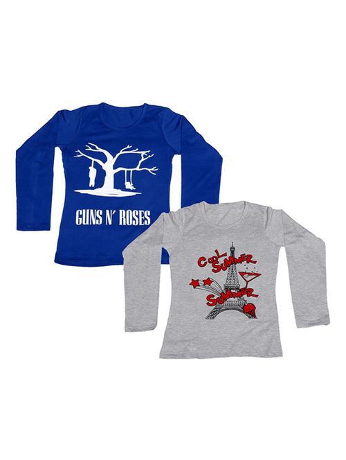 pack of 2 round neck printed regular tee - 18731375 - Very Small Image - 1