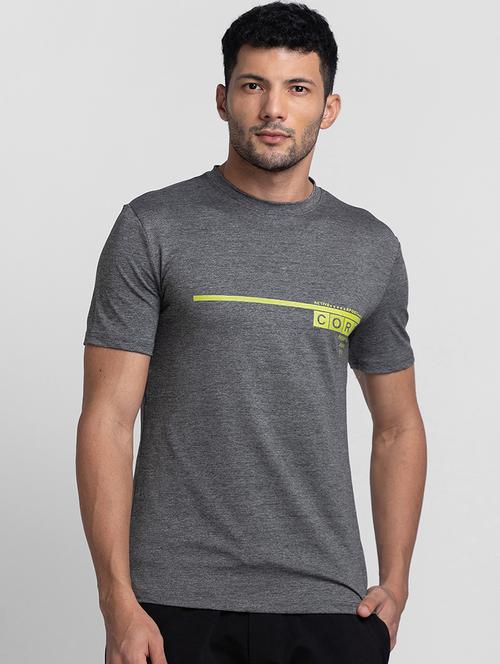 round neck front printed regular t-shirt - 18734966 - Very Small Image - 1