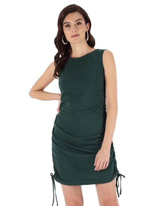 green hosiery bodycon dress - 18735531 - Very Small Image - 1