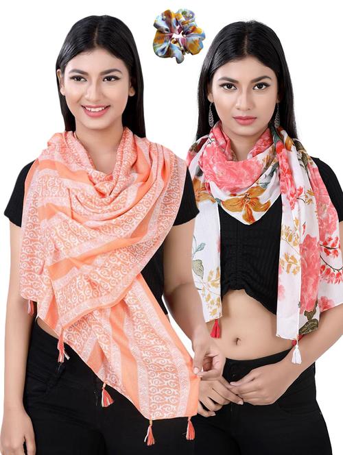 printed scarf combo - 18736307 - Very Small Image - 1
